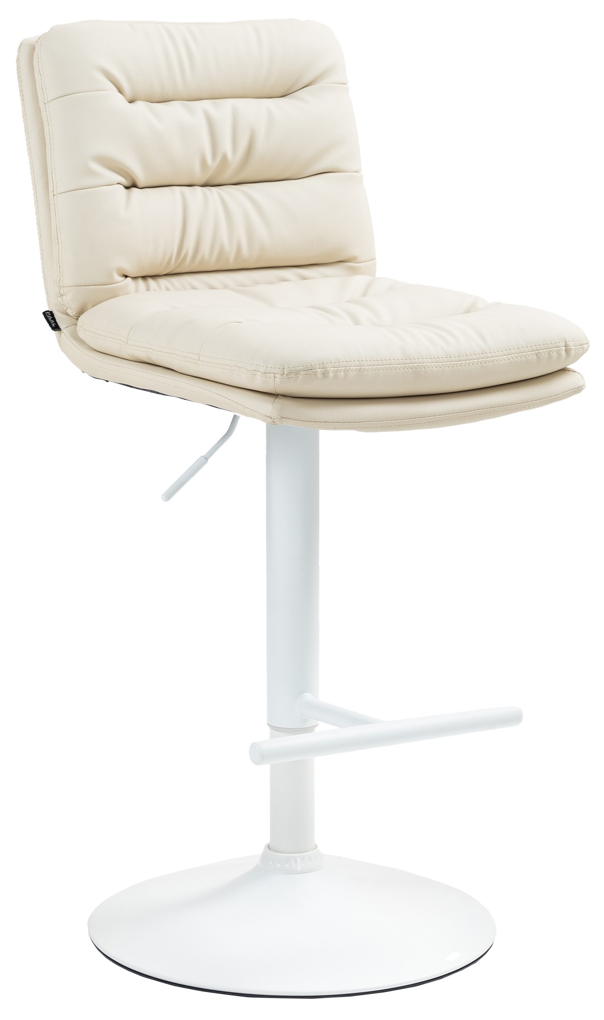 Barhocker Damar Kunstleder creme weiß